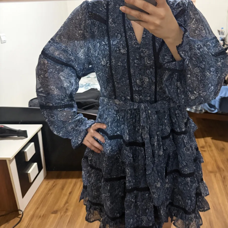 پیراهن حریر آستردار