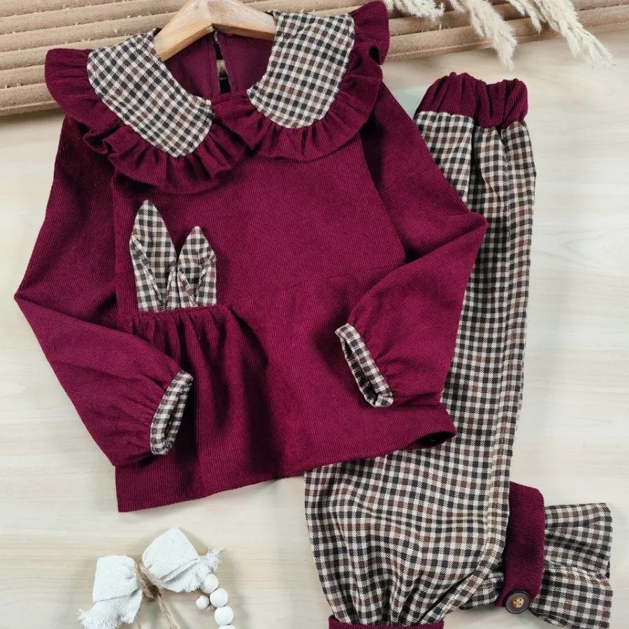 شومیز شلوار بانی چهارخونه