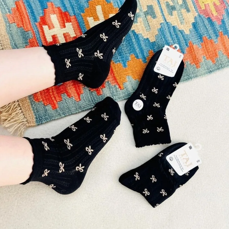 جوراب نیم ساق لب توری