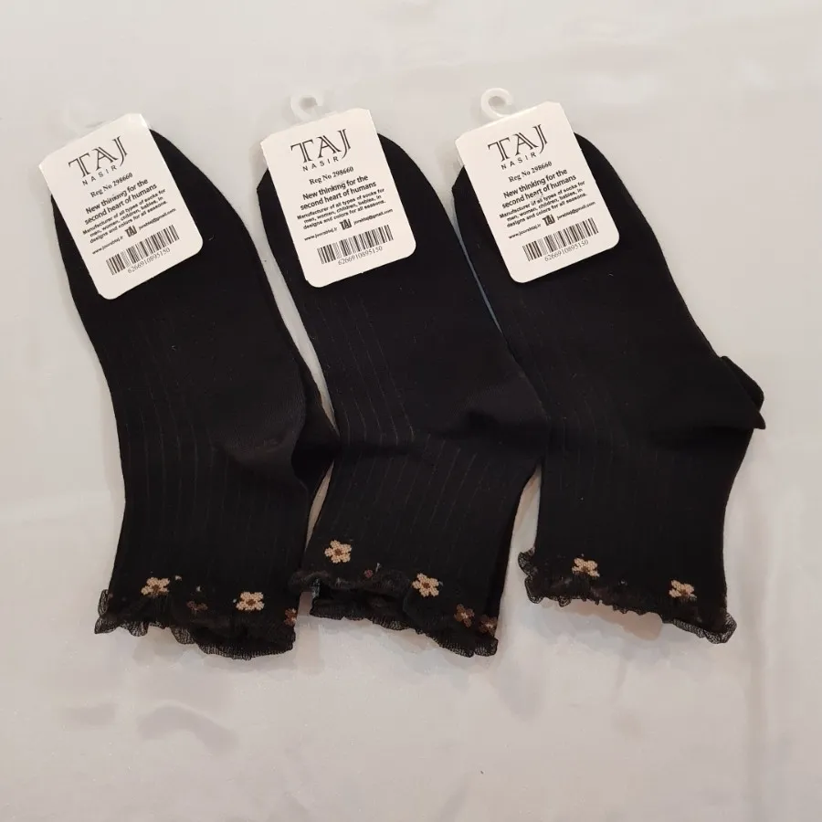 جوراب نیم ساق لب توری