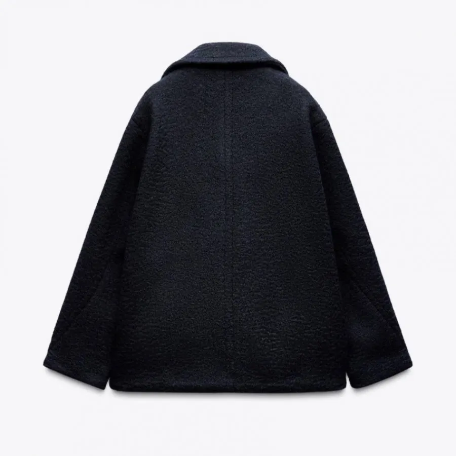 پالتو سرمه ای کتی ZARA