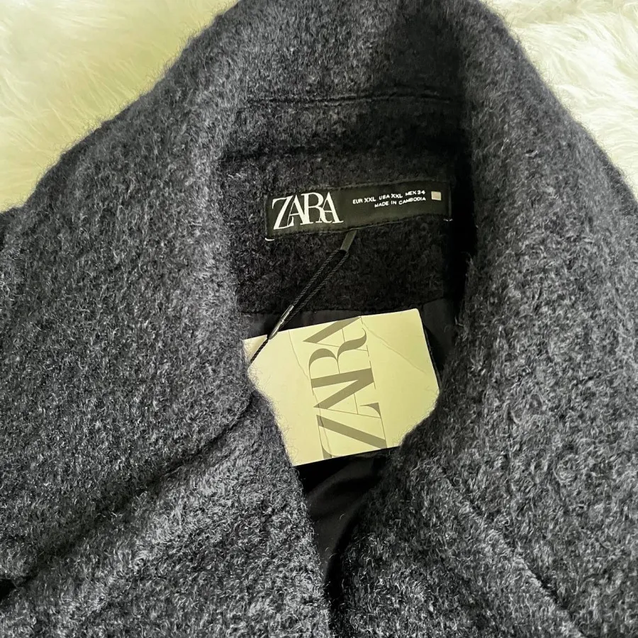 پالتو سرمه ای کتی ZARA