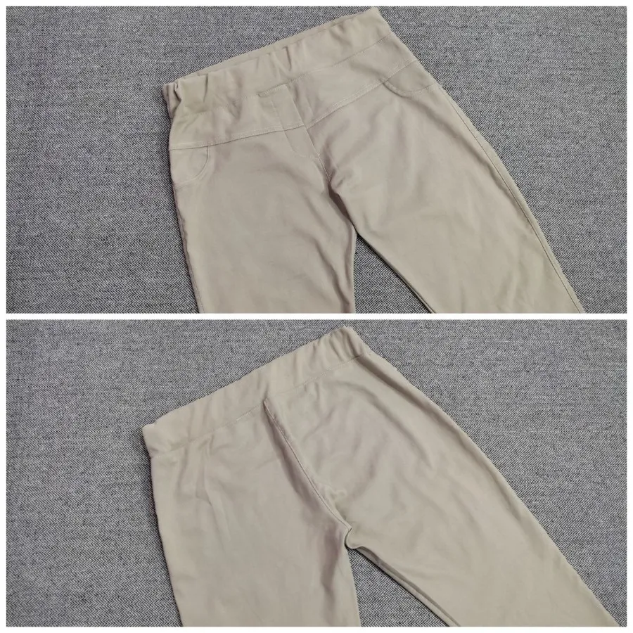 شلوار کرپ کشی کرم رنگ