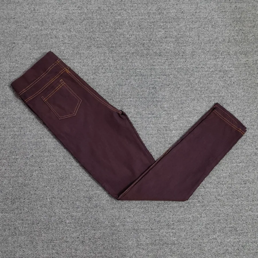 شلوار جین کشی قهوه ای