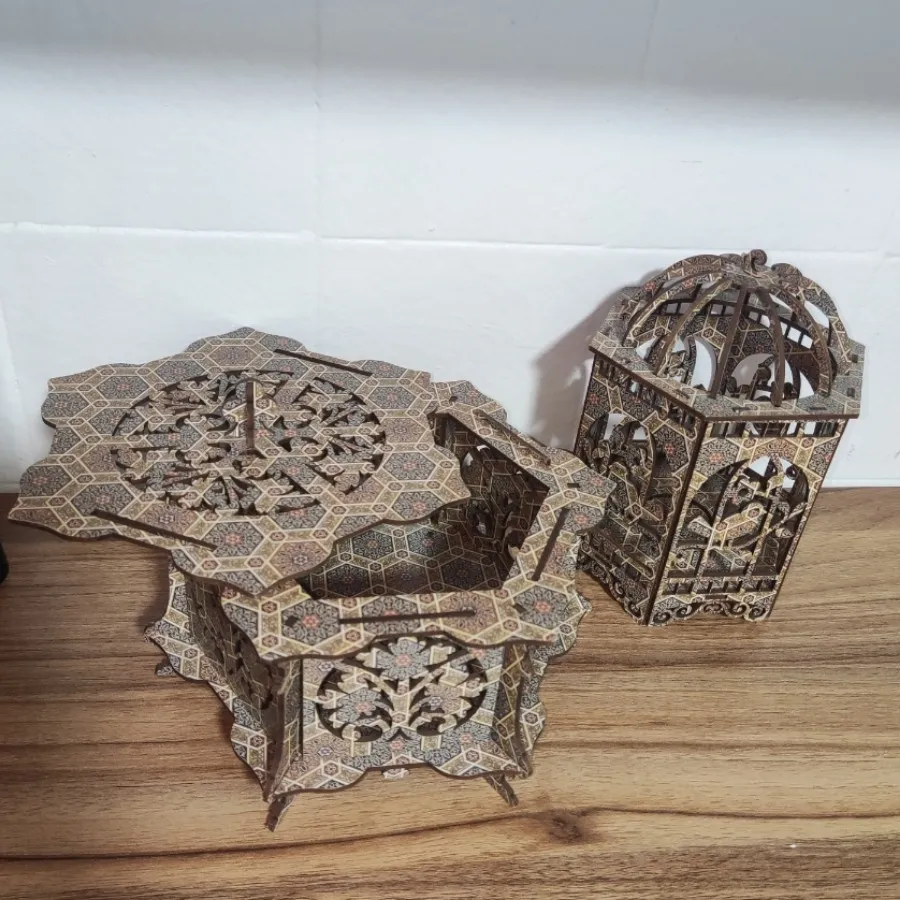 جای شکلات و وارمر چوبی