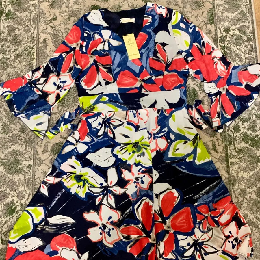 پیراهن کرپ آستردار