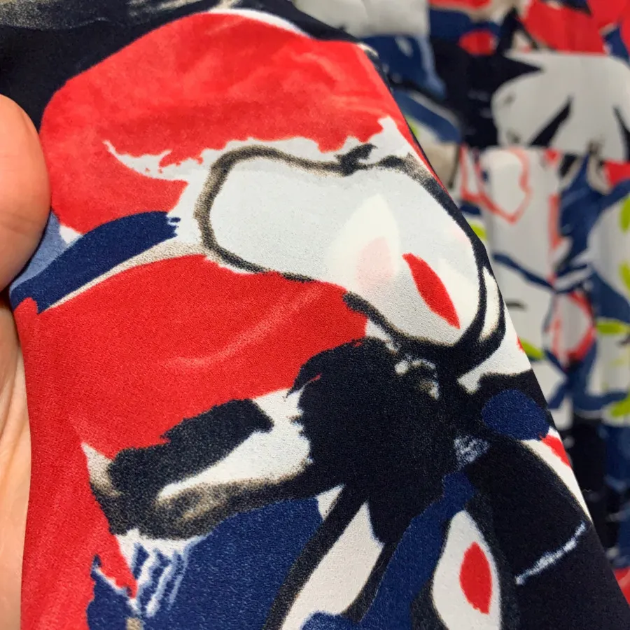 پیراهن کرپ آستردار