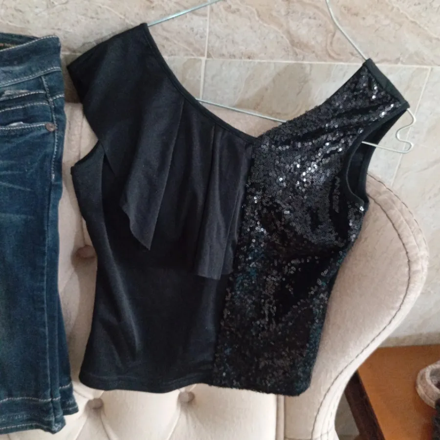 تاپ وشلوارک جین