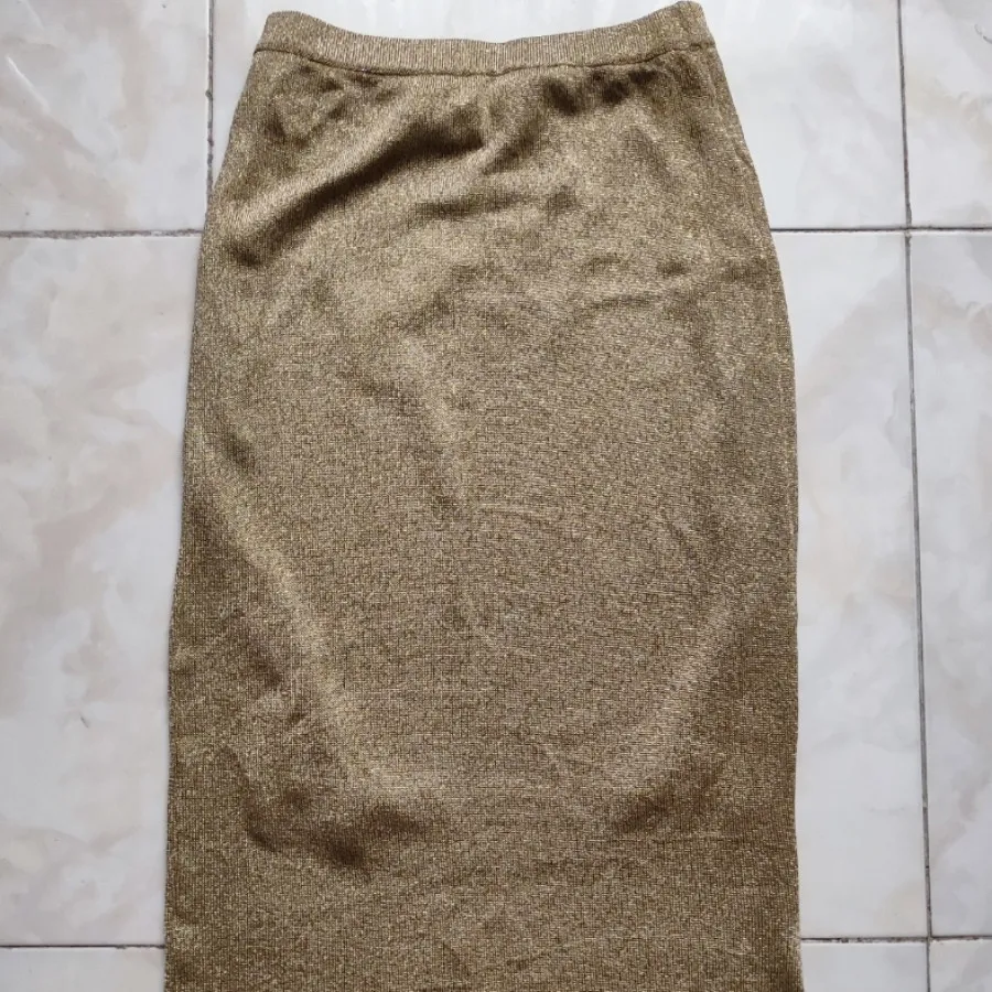 دامن بافت ایتالیایی طلایی