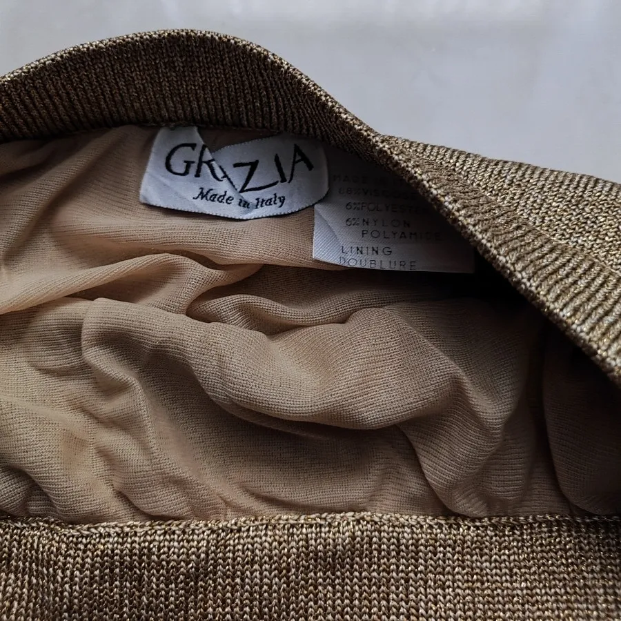 دامن بافت ایتالیایی طلایی