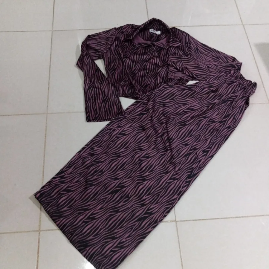 بلوز شلوار ساتن زارا