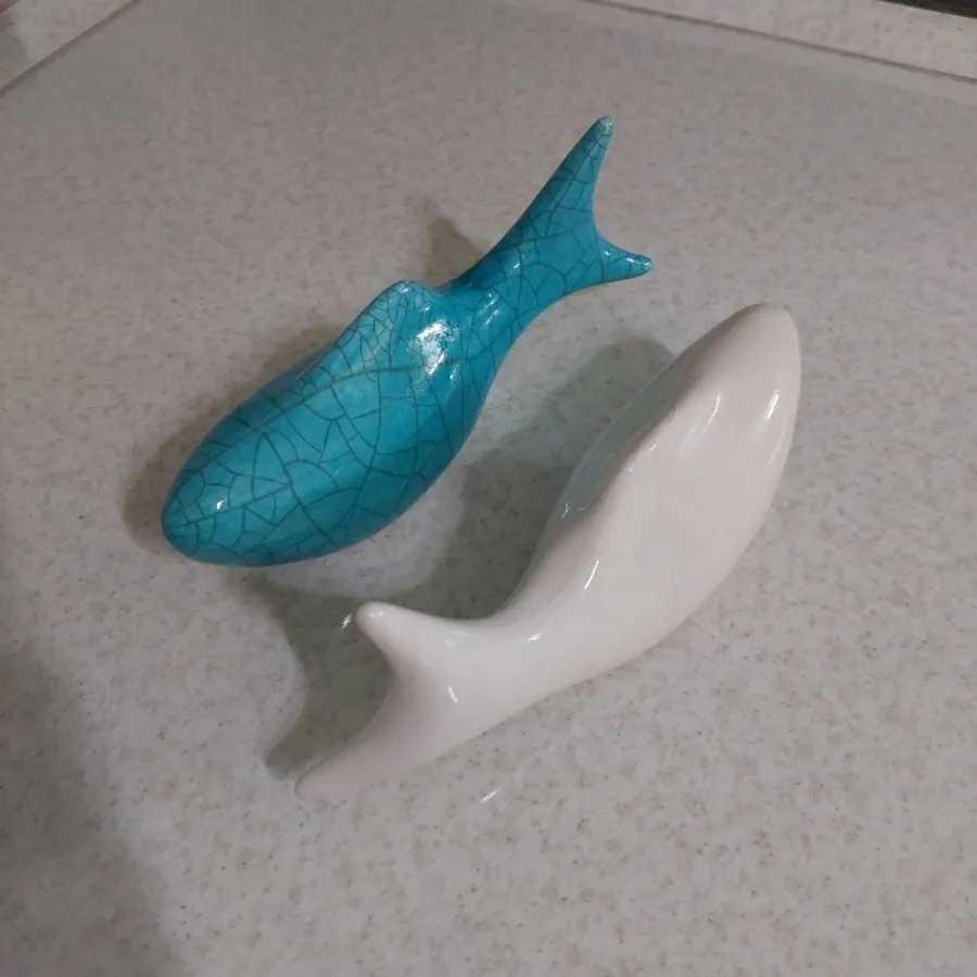 مجسمه ماهی سفالی