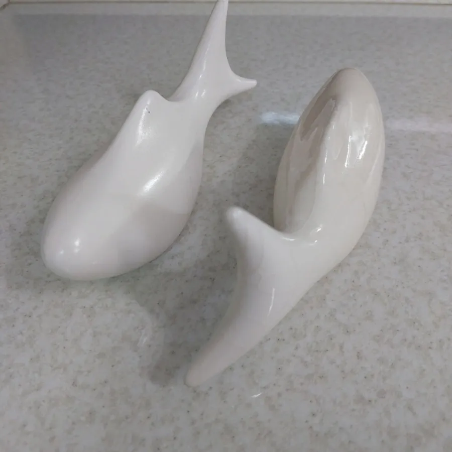 مجسمه ماهی سفالی