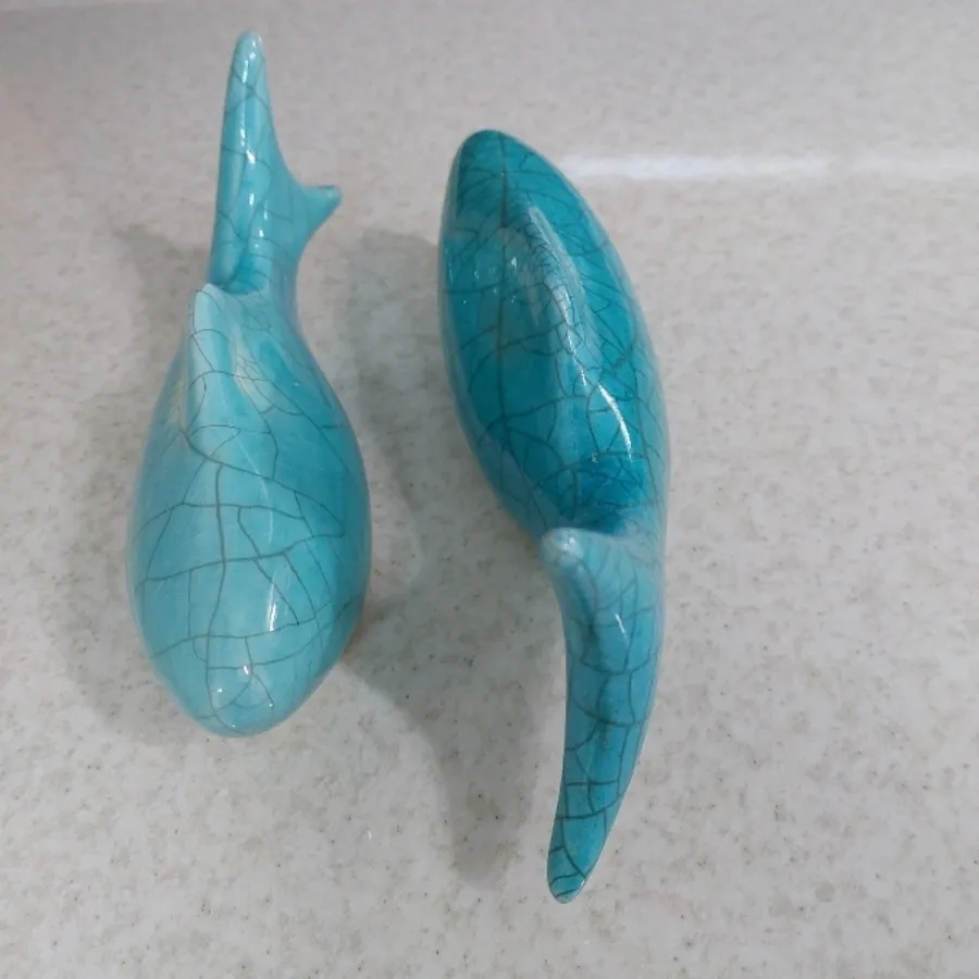 مجسمه ماهی سفالی