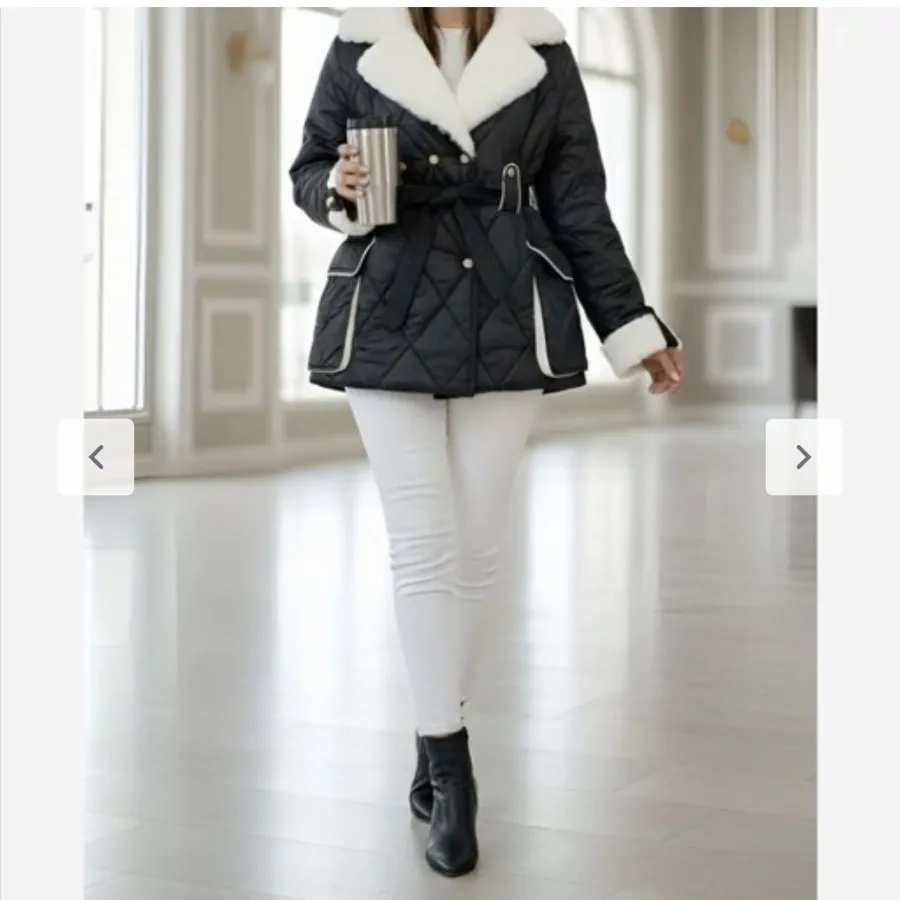 کاپشن زنانه یقه خز