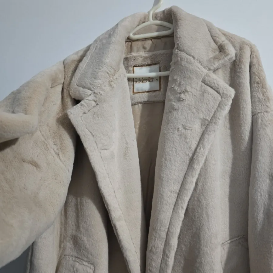 پالتو تدی کرم با آستر