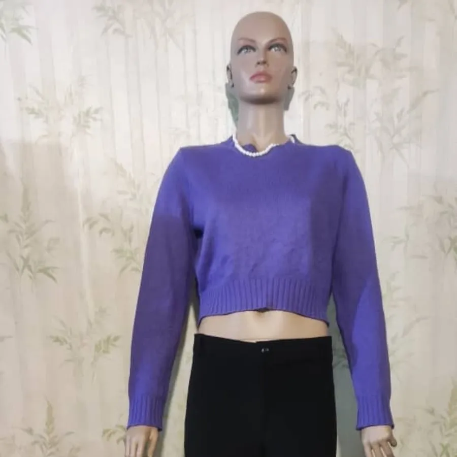 کراپ آستین بلندبافت