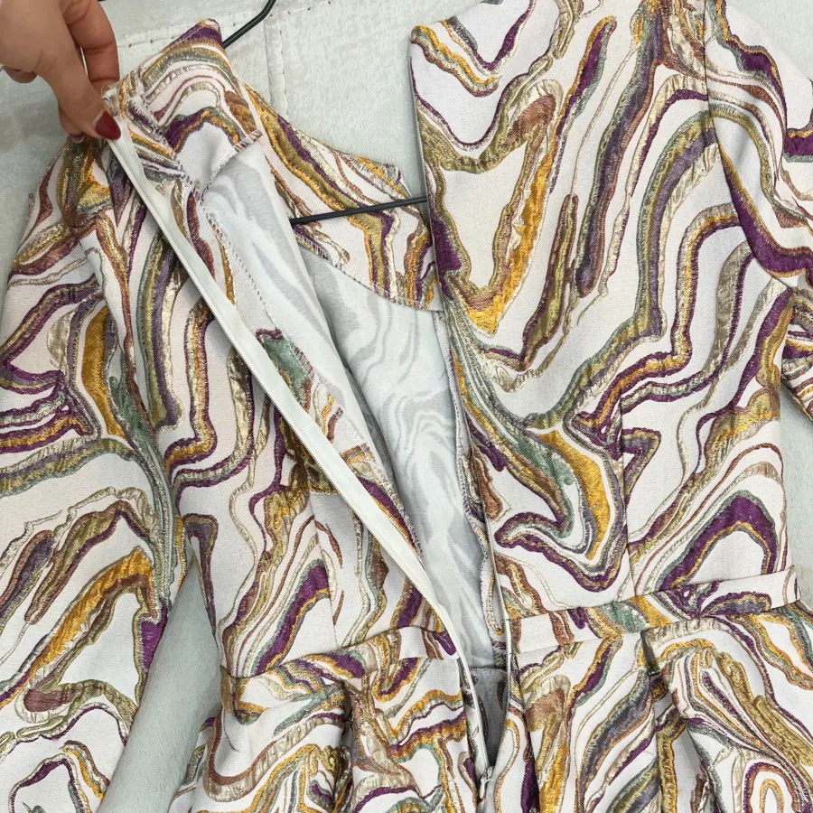 پیراهن بلند ژاکارد