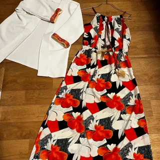 پیراهن ساحلی همراه کت