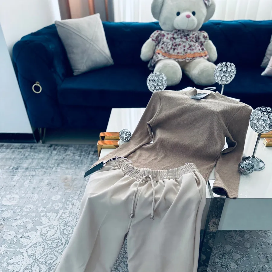 ست شلوار و بولیز بافت ترک