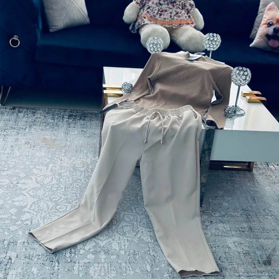 ست شلوار و بولیز بافت ترک