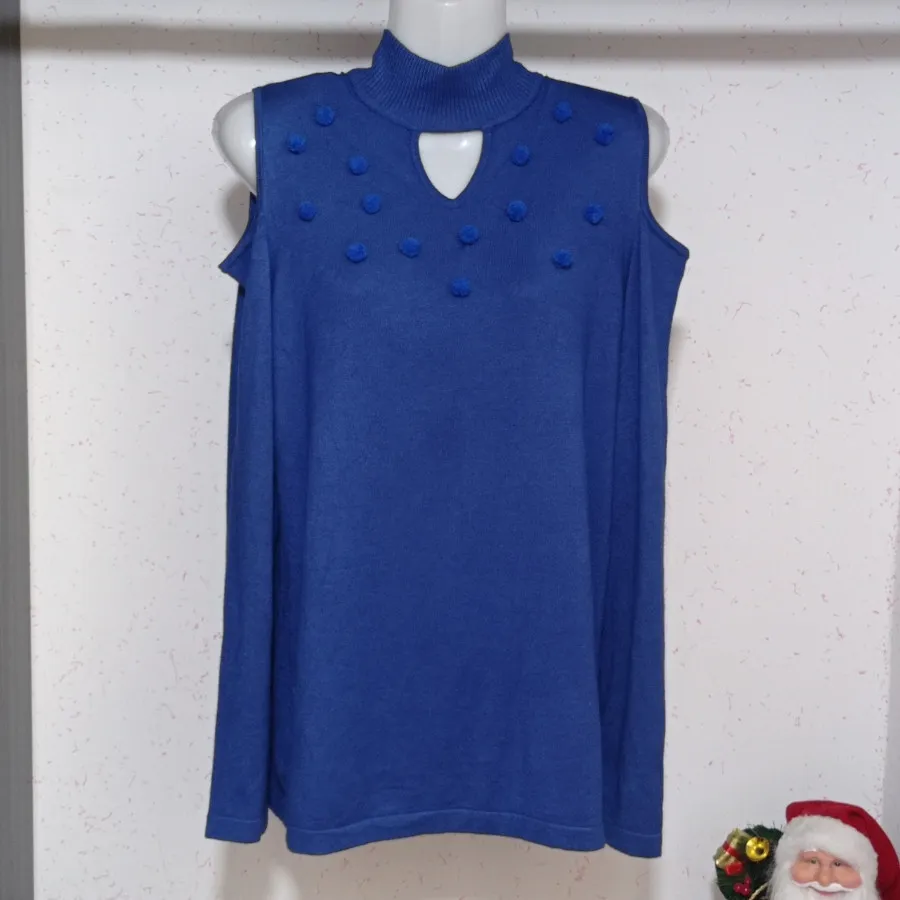 بلوز بافت آبی