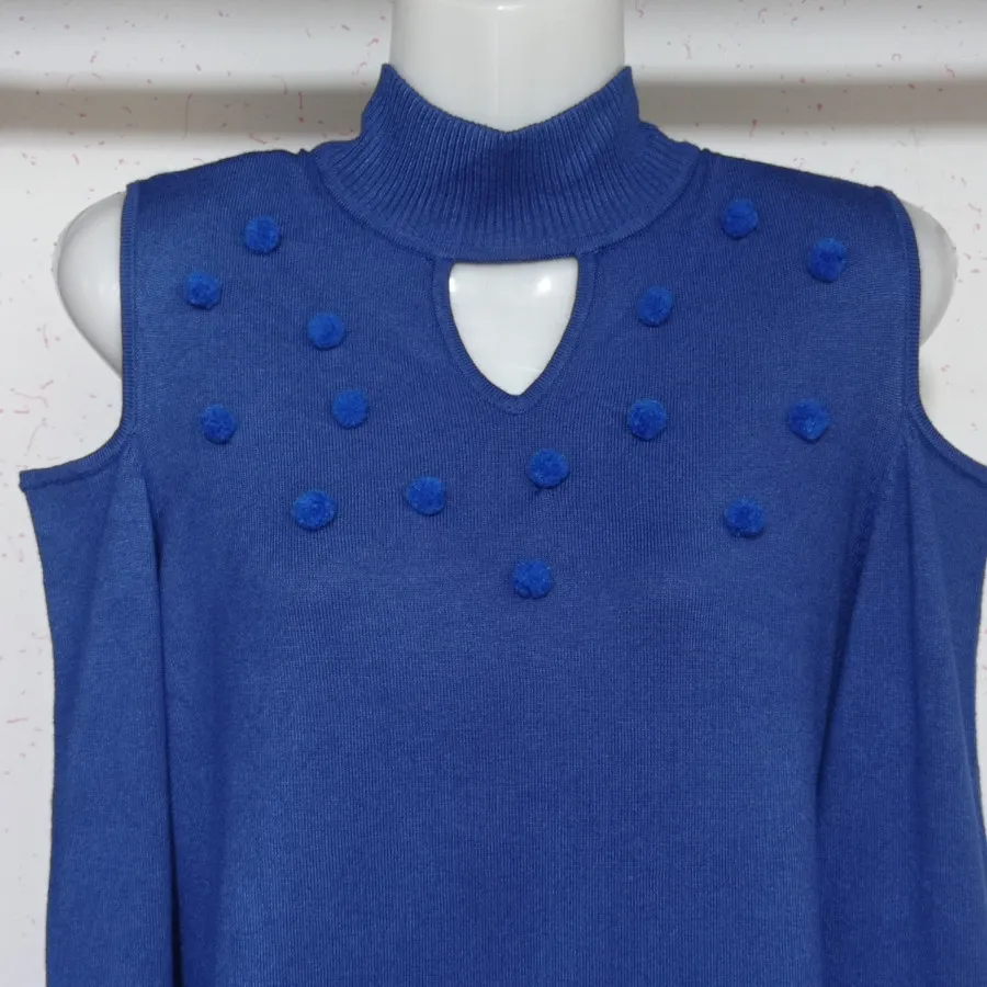 بلوز بافت آبی