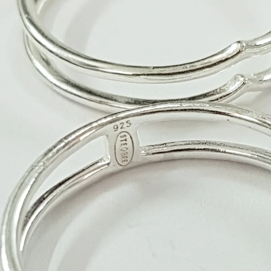 انگشتر نقره 925 دو ردیفه