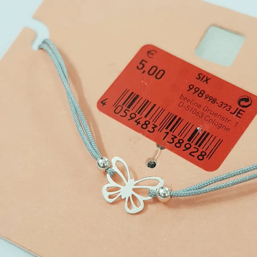 پابند آویز پروانه نقره