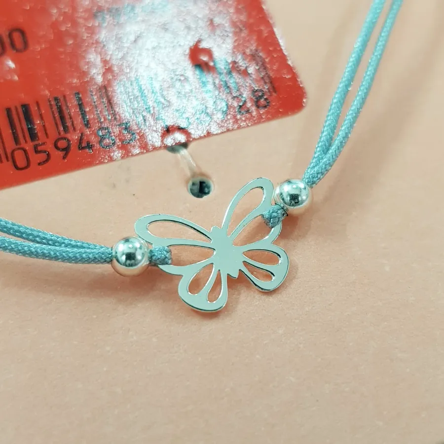 پابند آویز پروانه نقره