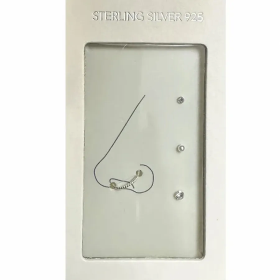 پیرسینگ 4 تایی نقره 925