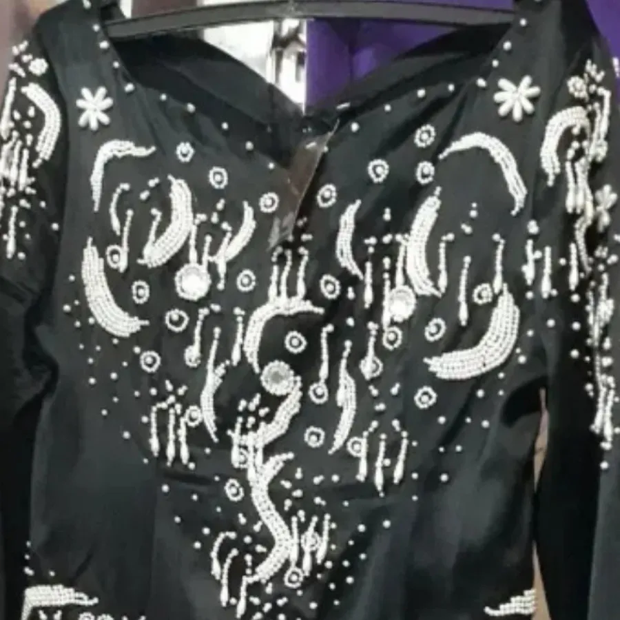 پیراهن مجلسی مروارید دوزی