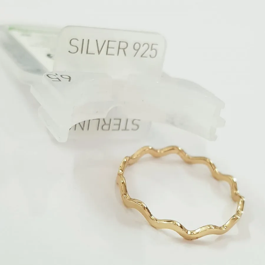 انگشتر نقره 925 طلایی