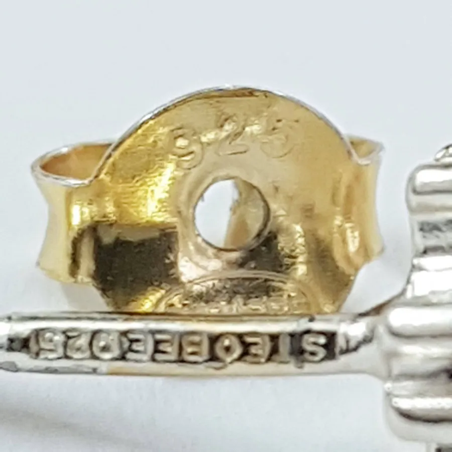 گوشواره گلگوش نقره 925