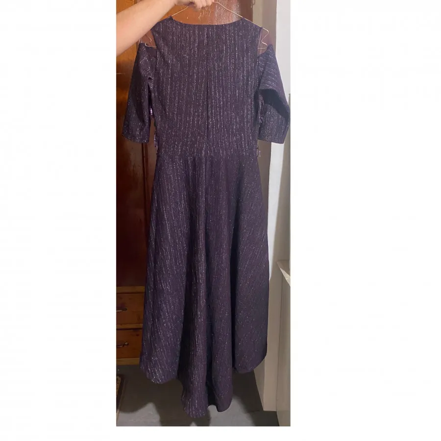 پیراهن زردوزی بنفش