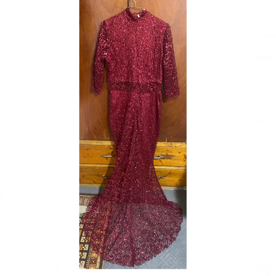 پیراهن مجلسی دانتل پولکی