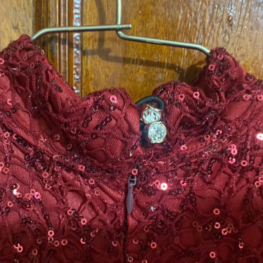 پیراهن مجلسی دانتل پولکی