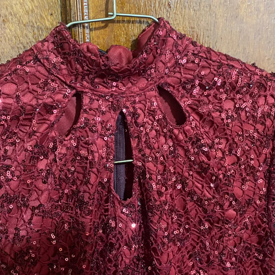 پیراهن مجلسی دانتل پولکی