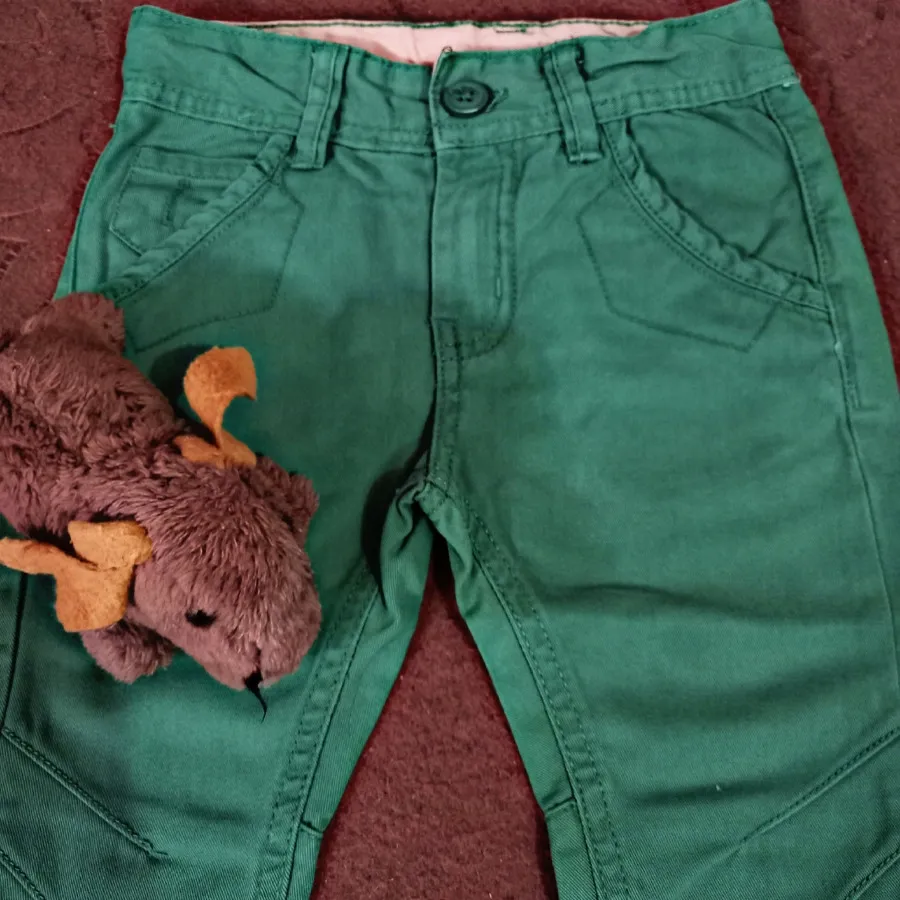 شلوار کتان سبز نو مارک