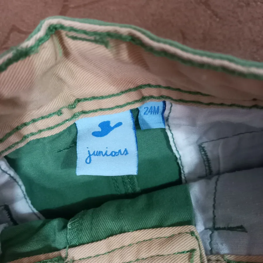 شلوار کتان سبز نو مارک