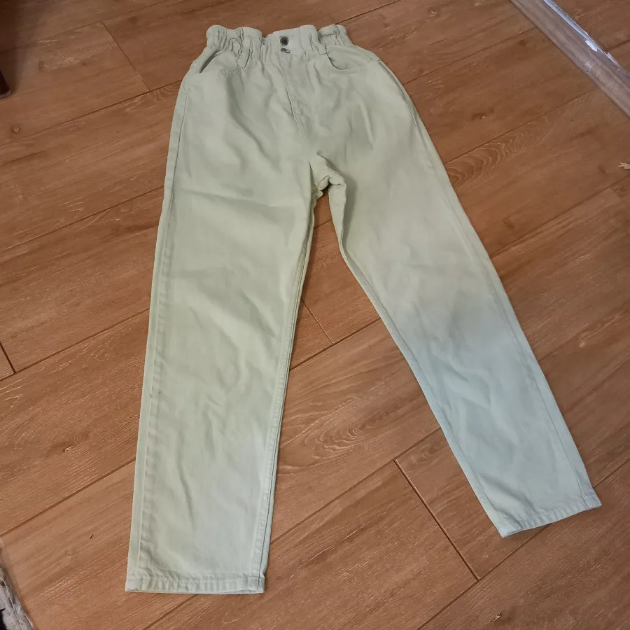 شلوار کتان مام فیت ترکیه