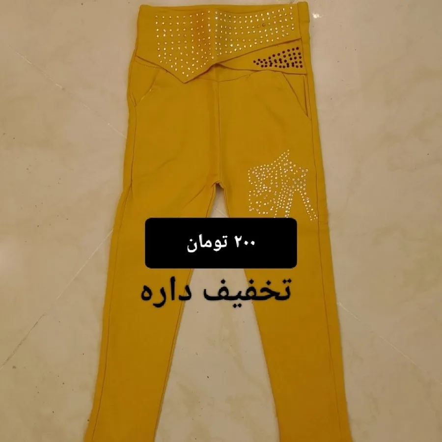 شلوار کتان کشی  دخترانه