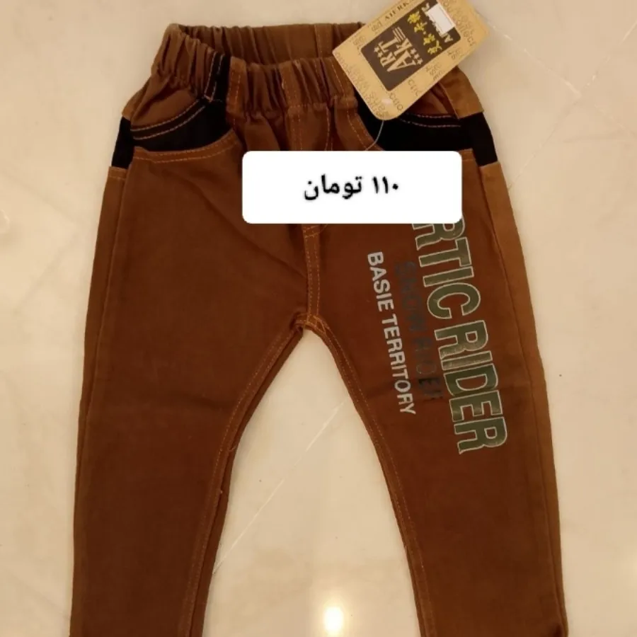 شلوار کتان پسرانه کمر کش