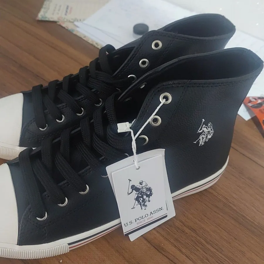کفش us polo مشکی ساق بلند
