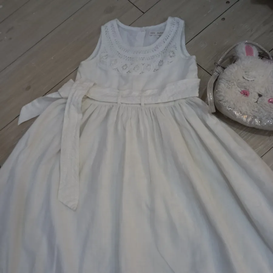 پیراهن سفید تور تولدی