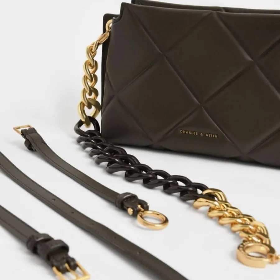 کیف برند مشکی قهوه ای