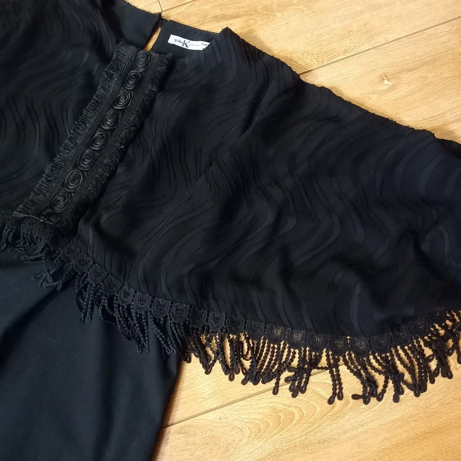 مانتو بلند مشکی مجلسی نو