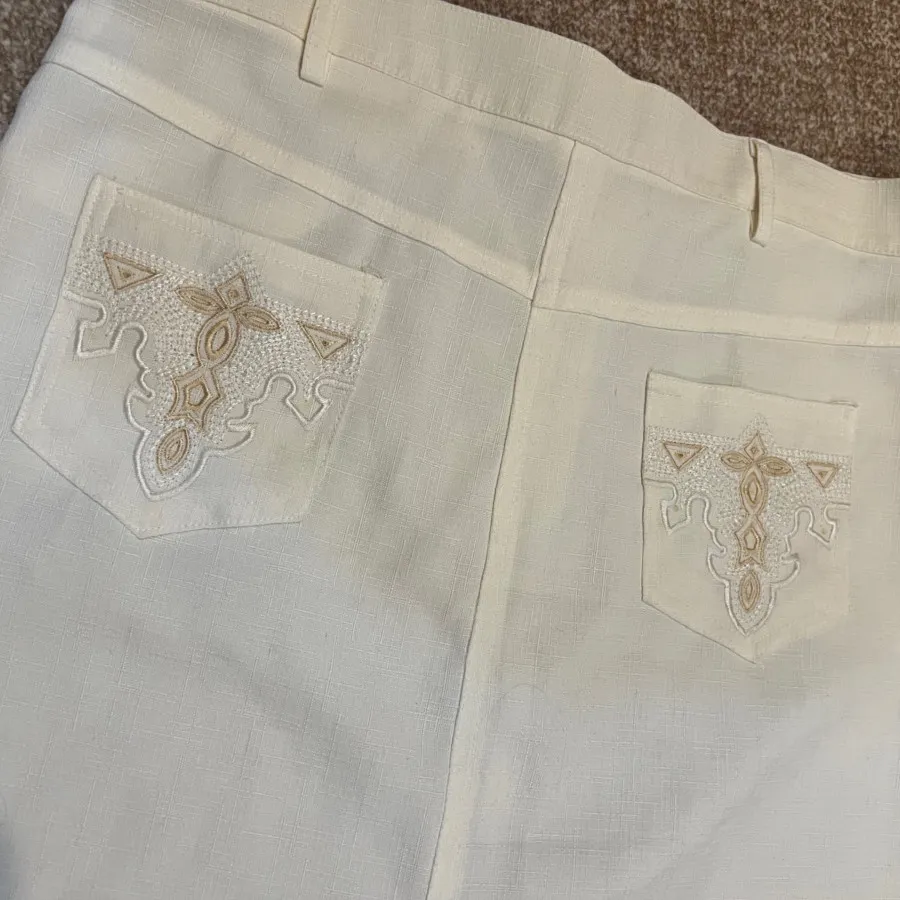 دامن کتان نخ شیری