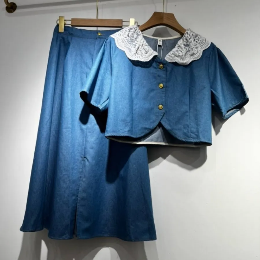 ست بلوز ودامن جین