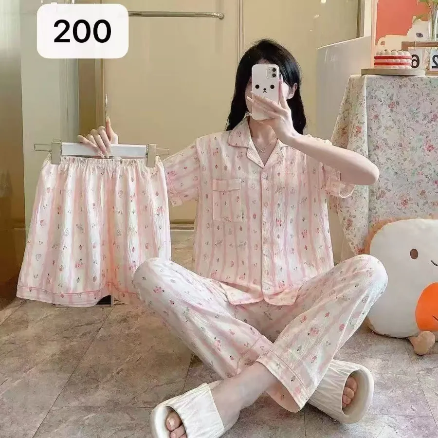 ست بلوزوشلوار شلوارک خنک